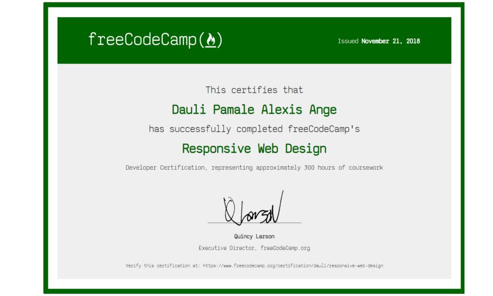 Responsive Web Design Certificate